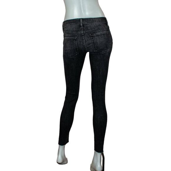 FRAME Denim the Le Skinny De Jeanne Jeans Mercer Distressed Size 25 - Picture 4 of 12